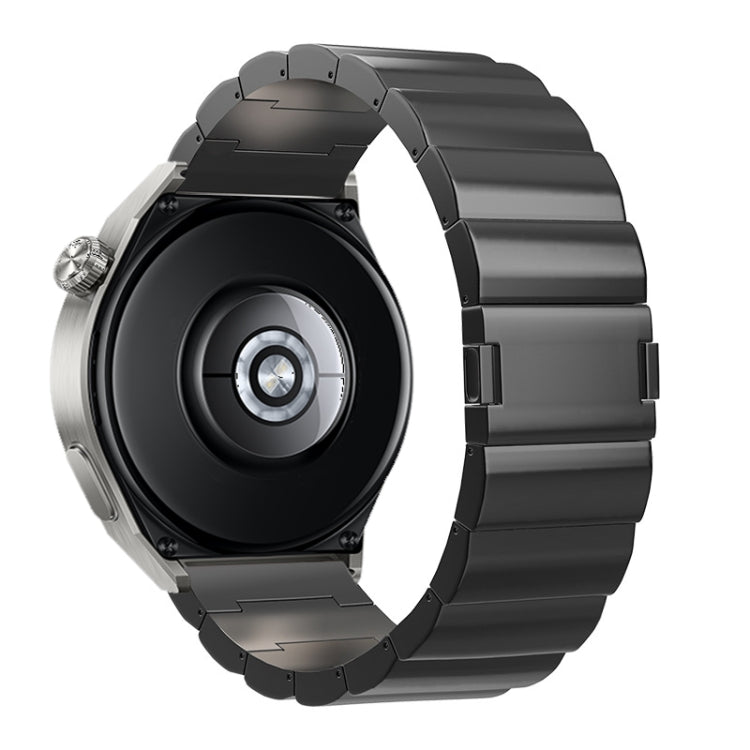 22mm One-Bead Magnetic Buckle Titanium Metal Watch Band(Black)