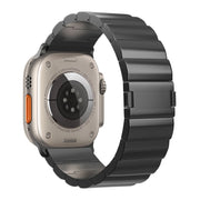 For Apple Watch Series 10 42mm One-Bead Magnetic Buckle Titanium Metal Watch Band(Black)