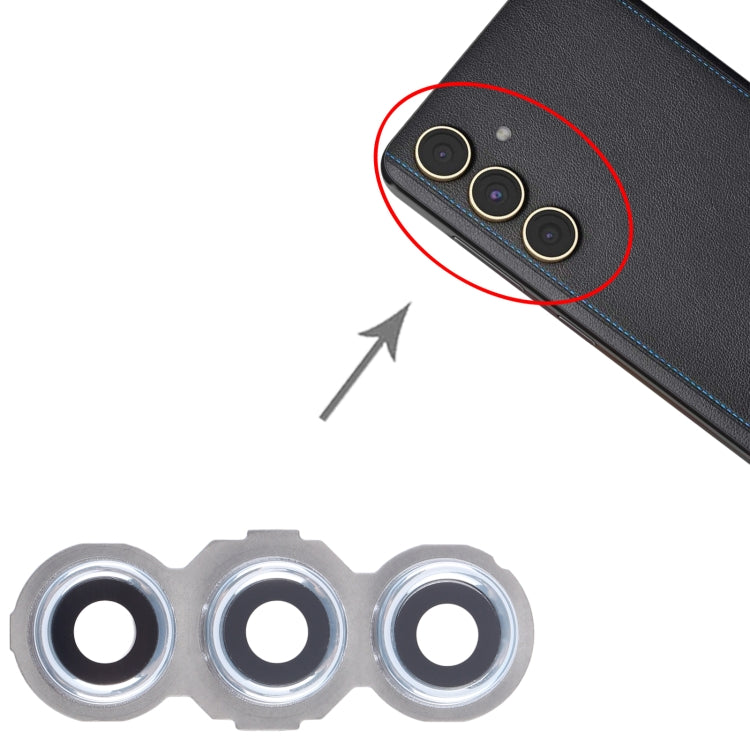 For Samsung Galaxy C55 SM-C556 10pcs Original Rear Camera Lens Cover(Silver)