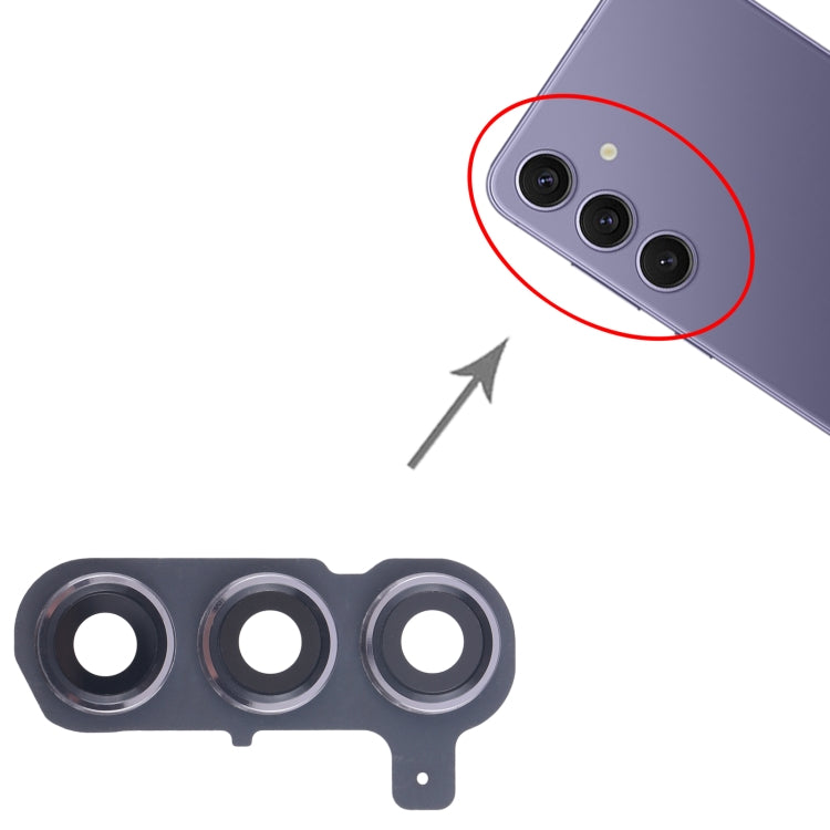 For Samsung Galaxy S24+ SM-S926B 10pcs Original Rear Camera Lens Cover(Silver)