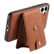 For Samsung Galaxy S24+ 5G Denior D14 NK Retro Pattern MagSafe Magnetic Card Holder Leather Phone Case(Brown)