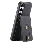 For Samsung Galaxy S24 5G Denior D14 NK Retro Pattern MagSafe Magnetic Card Holder Leather Phone Case(Black)
