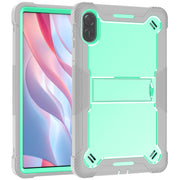 For Honor Pad X9 Shockproof Silicone Hybrid PC Tablet Case with Holder(Mint Green + Grey)