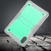 For Honor Pad X9 Shockproof Silicone Hybrid PC Tablet Case with Holder(Mint Green + Grey)