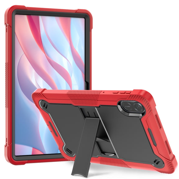 For Honor Pad X9 / X8 Pro Shockproof Silicone Hybrid PC Tablet Case with Holder(Black + Red)