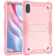 For Honor Pad X9 / X8 Pro Shockproof Silicone Hybrid PC Tablet Case with Holder(Rose Gold)