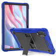 For Honor Pad X9 / X8 Pro Shockproof Silicone Hybrid PC Tablet Case with Holder(Black + Dark Blue) - Honor by PMC TechLife | Online Shopping South Africa | PMC TechLife | Buy Now Pay Later Mobicred