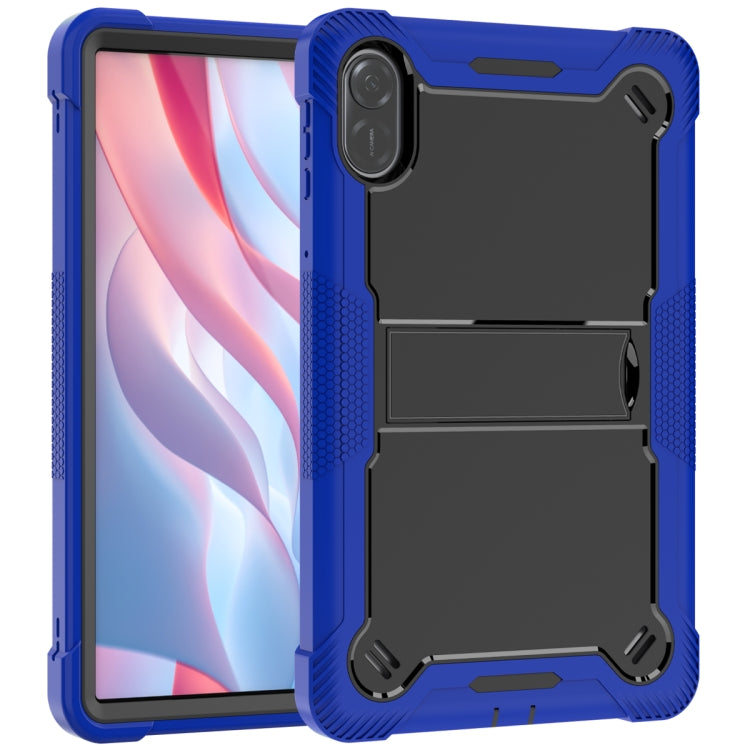 For Honor Pad X9 / X8 Pro Shockproof Silicone Hybrid PC Tablet Case with Holder(Black + Dark Blue)