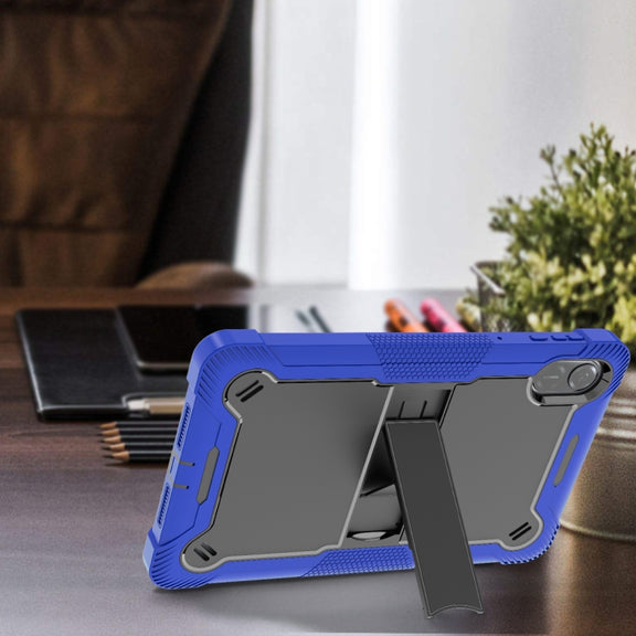 For Honor Pad X9 / X8 Pro Shockproof Silicone Hybrid PC Tablet Case with Holder(Black + Dark Blue)