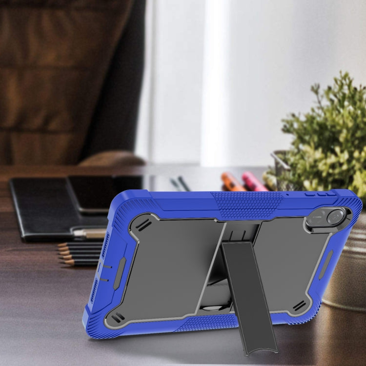 For Honor Pad X9 / X8 Pro Shockproof Silicone Hybrid PC Tablet Case with Holder(Black + Dark Blue)