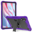 For Honor Pad X9 / X8 Pro Shockproof Silicone Hybrid PC Tablet Case with Holder(Black + Purple) - Honor by PMC TechLife | Online Shopping South Africa | PMC TechLife | Buy Now Pay Later Mobicred