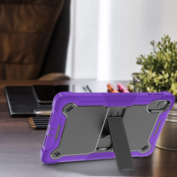 For Honor Pad X9 / X8 Pro Shockproof Silicone Hybrid PC Tablet Case with Holder(Black + Purple)