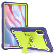 For Honor Pad X9 / X8 Pro Shockproof Silicone Hybrid PC Tablet Case with Holder(Yellow Green + Navy Blue)