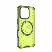 For iPhone 16 Pro Honeycomb Magnetic Ring Shockproof Phone Case(Green)