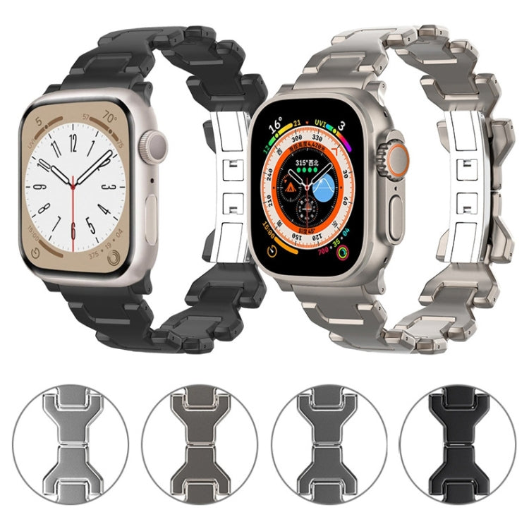 For Apple Watch SE 2023 44mm Y Type Pure Titanium Watch Band(Black)