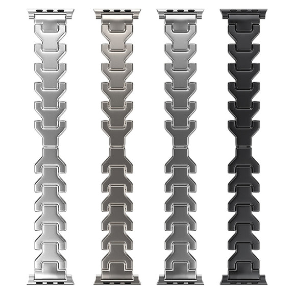 For Apple Watch Ultra 49mm Y Type Pure Titanium Watch Band(Silver)