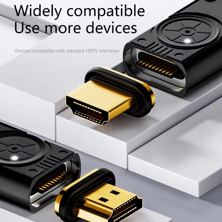 8K 60Hz HDTV to HDTV Side Bend Magnetic Converter(Sliver Left Bend)