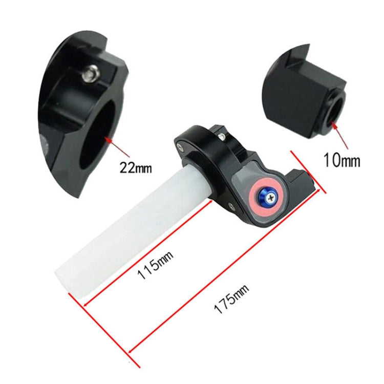 Off-road Motorcycle Modified 22mm Handle Throttle Clamp Hand Grip Big Torque Oil Visual Throttle Accelerator for with Cable(Gold with Silver Throttle Cable)