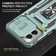 For Motorola Moto G Play 5G 2024 Armor PC + TPU Camera Shield Phone Case(Alpine Green)