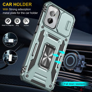 For Motorola Moto G Play 5G 2024 Armor PC + TPU Camera Shield Phone Case(Alpine Green)
