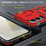 For Motorola Moto G Play 5G 2024 Armor PC + TPU Camera Shield Phone Case(Red)
