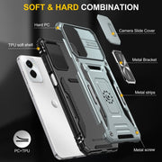 For Motorola Moto G Play 5G 2024 Armor PC + TPU Camera Shield Phone Case(Grey)