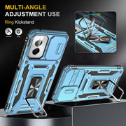 For Motorola Moto G Play 5G 2024 Armor PC + TPU Camera Shield Phone Case(Light Blue)