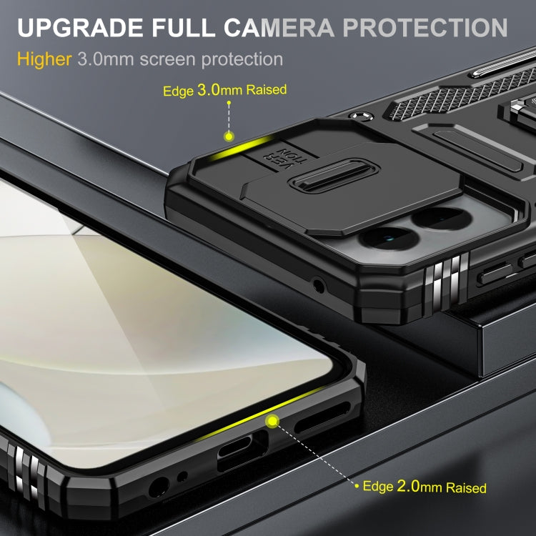 For Motorola Moto G Power 2024 Armor PC + TPU Camera Shield Phone Case(Black)