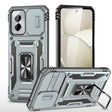 For Motorola Moto G Power 2024 Armor PC + TPU Camera Shield Phone Case(Grey) - Motorola Cases by PMC Jewellery | Online Shopping South Africa | PMC Jewellery | Buy Now Pay Later Mobicred