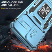 For Motorola Moto G Power 2024 Armor PC + TPU Camera Shield Phone Case(Light Blue)