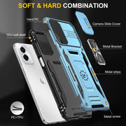 For Motorola Moto G Power 2024 Armor PC + TPU Camera Shield Phone Case(Light Blue)