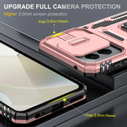 For Motorola Moto G Power 2024 Armor PC + TPU Camera Shield Phone Case(Rose Gold)