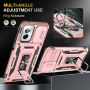 For Motorola Moto G Power 2024 Armor PC + TPU Camera Shield Phone Case(Rose Gold)