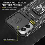 For Motorola Moto G Stylus 5G 2024 Armor PC + TPU Camera Shield Phone Case(Black)