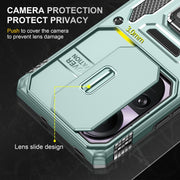 For OPPO Reno10 Global Armor PC + TPU Camera Shield Phone Case(Alpine Green)