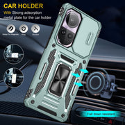 For OPPO Reno10 Global Armor PC + TPU Camera Shield Phone Case(Alpine Green)