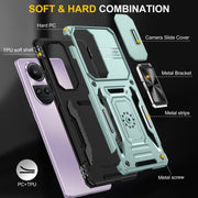 For OPPO Reno10 Global Armor PC + TPU Camera Shield Phone Case(Alpine Green)