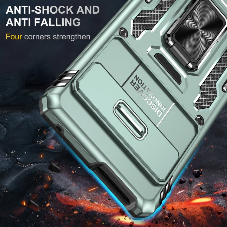 For Google Pixel 9/9 Pro Armor PC + TPU Camera Shield Phone Case(Alpine Green)