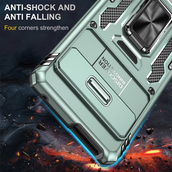 For Google Pixel 9/9 Pro Armor PC + TPU Camera Shield Phone Case(Alpine Green)