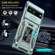 For Google Pixel 9/9 Pro Armor PC + TPU Camera Shield Phone Case(Alpine Green)