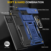 For Google Pixel 9/9 Pro Armor PC + TPU Camera Shield Phone Case(Navy Blue)