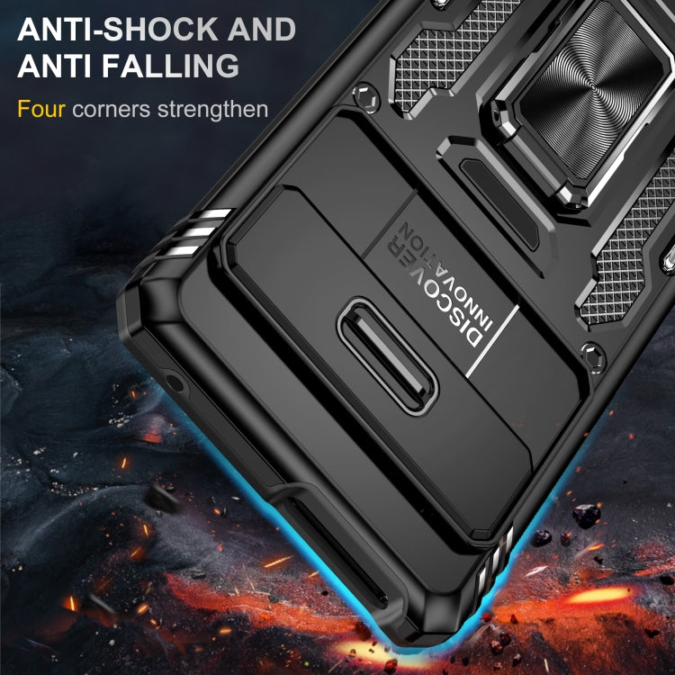 For Google Pixel 9/9 Pro Armor PC + TPU Camera Shield Phone Case(Black)