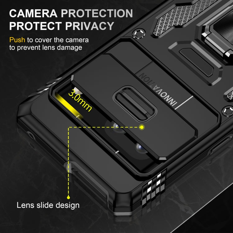 For Google Pixel 9/9 Pro Armor PC + TPU Camera Shield Phone Case(Black)