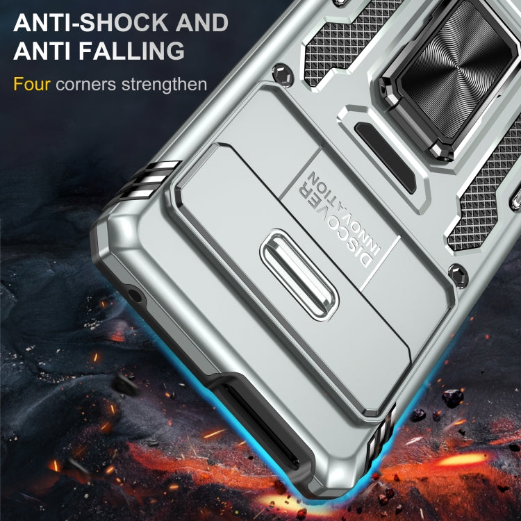 For Google Pixel 9/9 Pro Armor PC + TPU Camera Shield Phone Case(Grey)