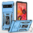 For Google Pixel 9/9 Pro Armor PC + TPU Camera Shield Phone Case(Light Blue) - Google Cases by PMC TechLife | Online Shopping South Africa | PMC TechLife | Buy Now Pay Later Mobicred