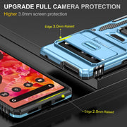 For Google Pixel 9/9 Pro Armor PC + TPU Camera Shield Phone Case(Light Blue)