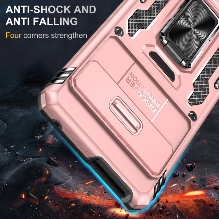 For Google Pixel 9/9 Pro Armor PC + TPU Camera Shield Phone Case(Rose Gold)