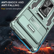 For Google Pixel 9 Pro XL 6.8 Armor PC + TPU Camera Shield Phone Case(Alpine Green)