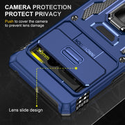 For Google Pixel 9 Pro XL 6.8 Armor PC + TPU Camera Shield Phone Case(Navy Blue)