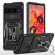 For Google Pixel 9 Pro XL 6.8 Armor PC + TPU Camera Shield Phone Case(Black) - Google Cases by PMC TechLife | Online Shopping South Africa | PMC TechLife | Buy Now Pay Later Mobicred